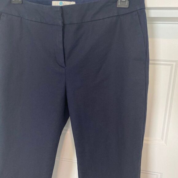 Boden Richmond Cotton Navy Blue Career Academia Ankle Trouser Pants, Size 6R - Picture 3 of 8